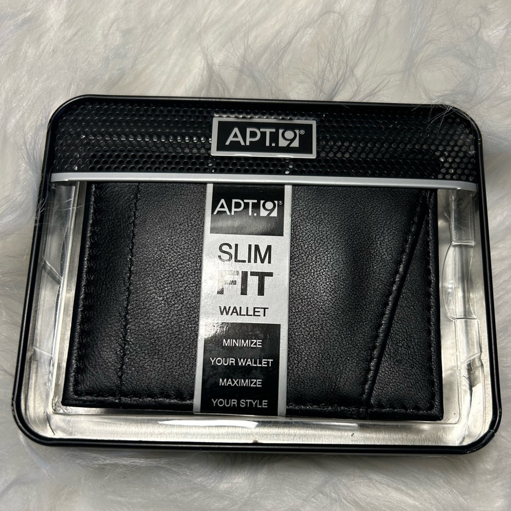 Black Leather‎ Card Holder Wallet from Apt. 9. NWB. R